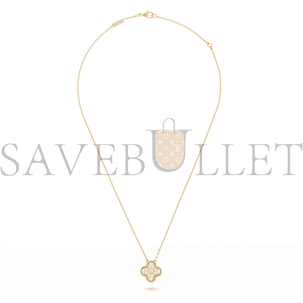 v*n cl*f arpels vintage alhambra pendant - yellow gold, Di*m*nd  vcara45300